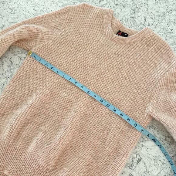 Vintage Wool Crewneck Sweater Mens M Pink Chunky Knit, ILGUW USA Made - Picture 10 of 14